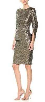 gold sequin cape dress Champagne Cape Sleeve Formal Dresses Beaded Evening Dresses 21522 Champagne / US10 main image 1